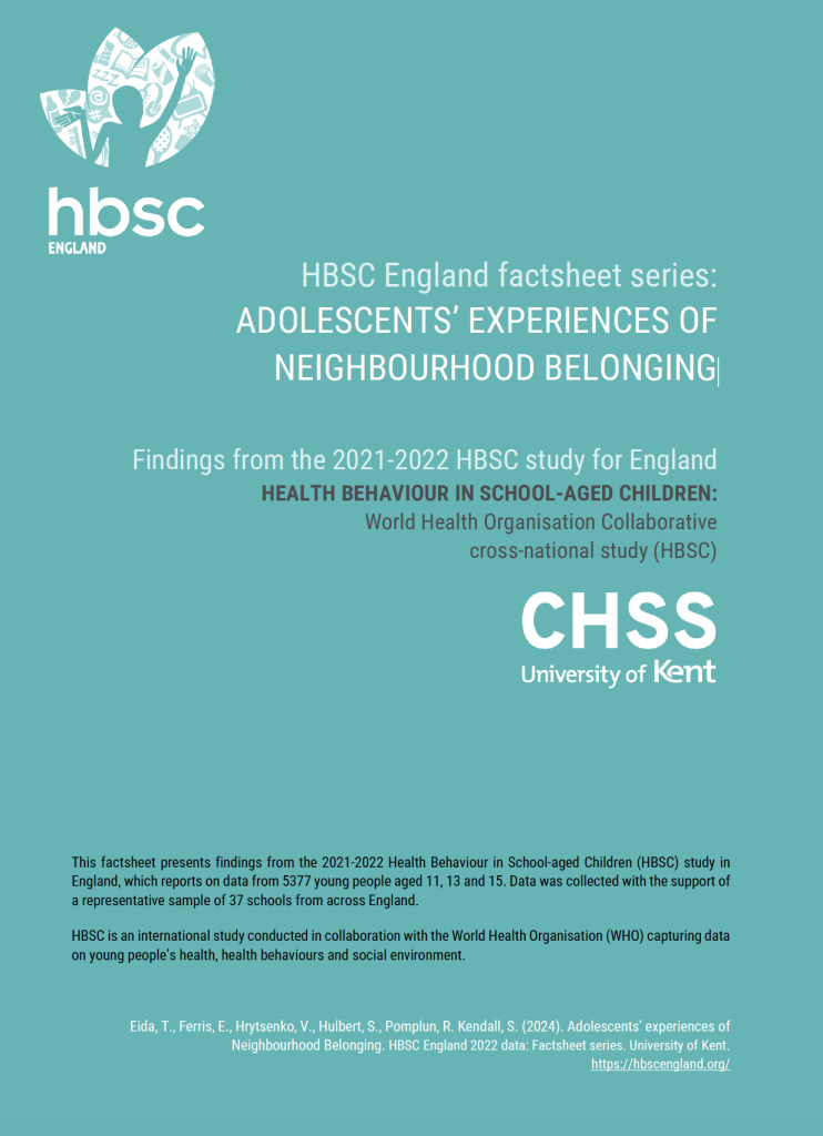 Adolescents’ experiences of neighbourhood belonging